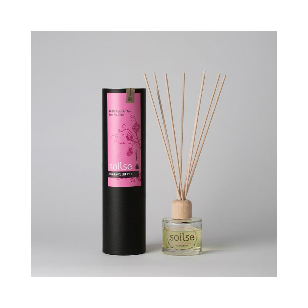 Soilse Reed Diffuser My Mothers Garden Sweet Pea and Roses ecostore